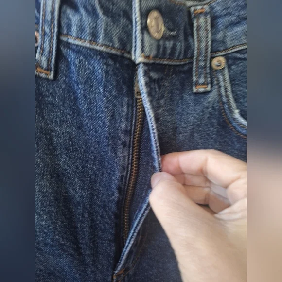 AGOLDE Wilder Jeans Hype Wash Zip Button Closure No Stretch Womens Size 24 - Picture 4 of 7
